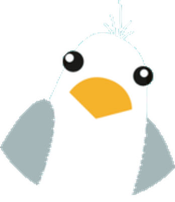 Freche-Möwe-Maskottchen, freigestellt